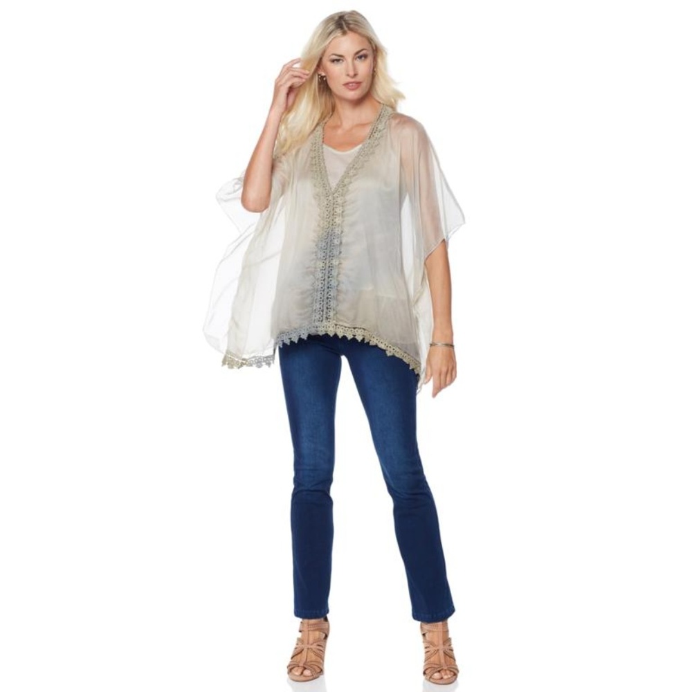 LaBellum Hillary Scott Printed Draped Top w/Cami
